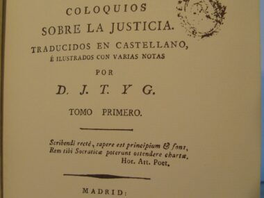La República o Coloquios sobre la Justicia (2 vols.)